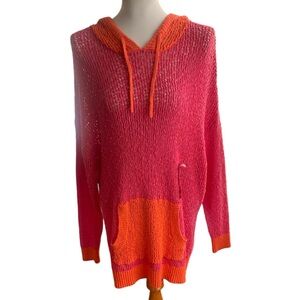 Torrid pink & orange open weave beach cover up (torrid size 1) 1X